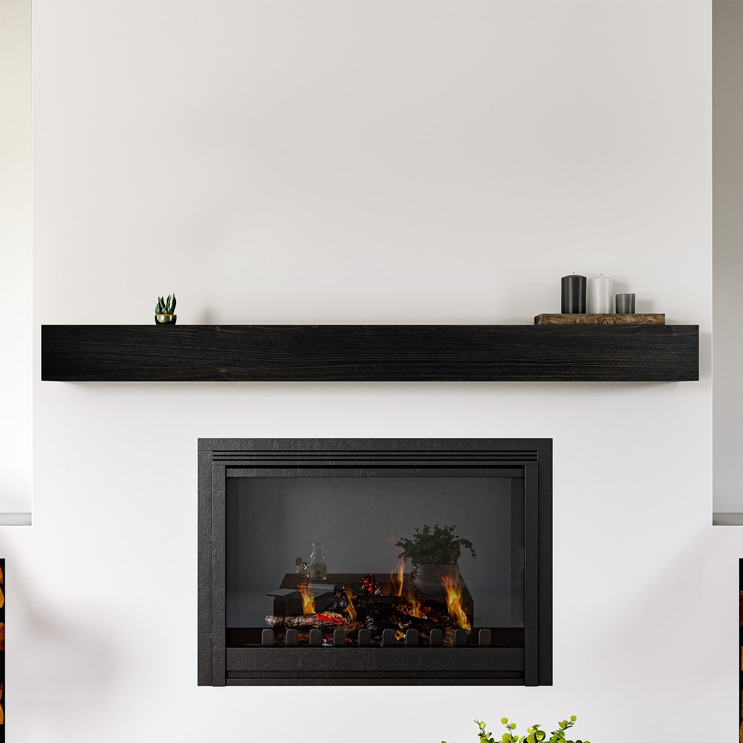 Wooden wall shelf