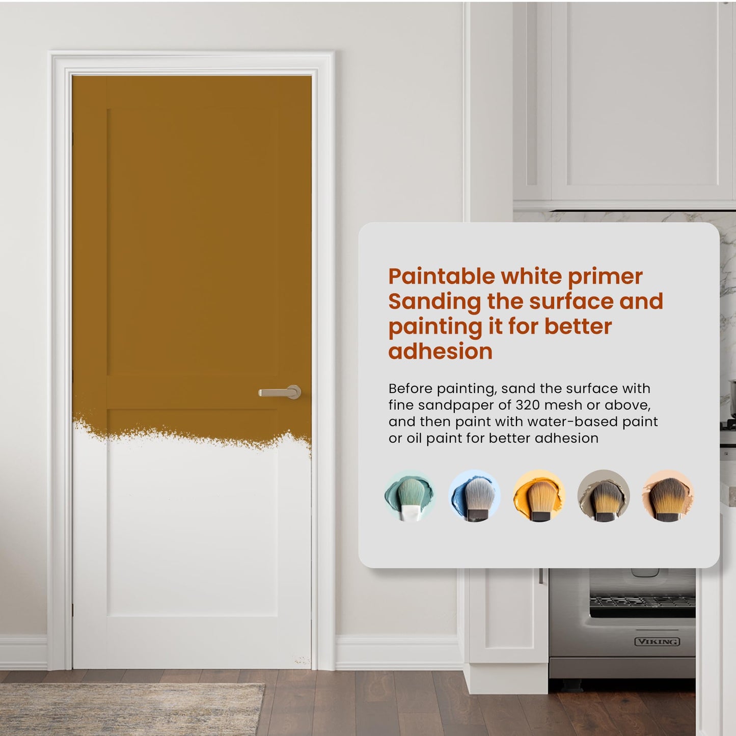 SMARTSTANDARD 64" x 80" Interior Doors, Solid Core Slab Door, Pre-Assembled